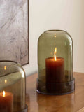 Gallery Home green glass candle cloche, UK version