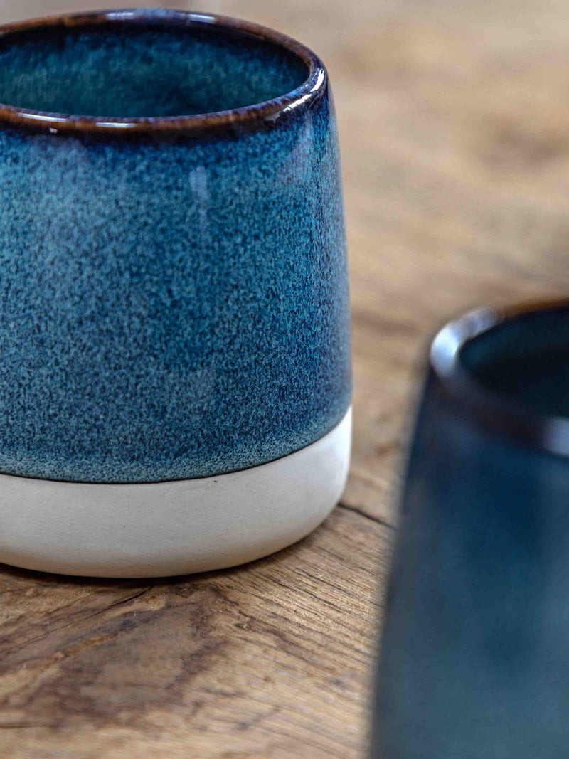 Gallery Home blue reactive glaze mug 8cm, imported from the UK