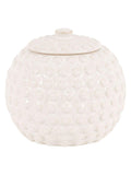 Gallery Home white beaded ceramic small jar, imported from the UK