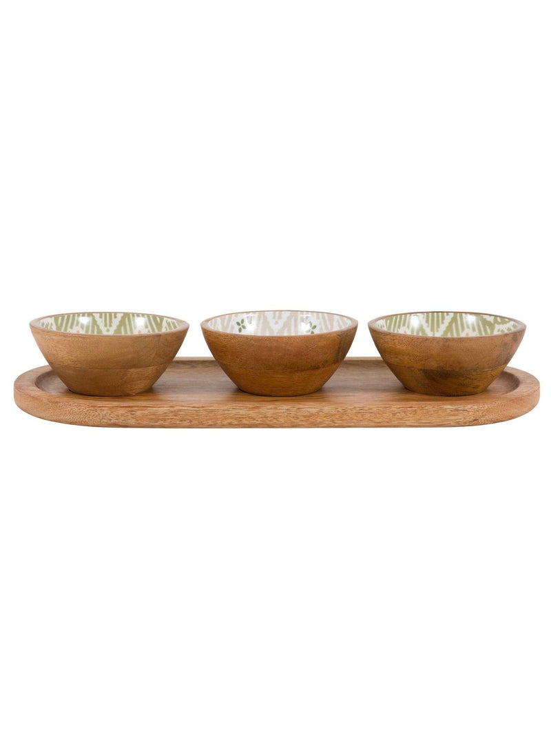 Gallery Home natural motif mango wood nibble bowl (British brand)