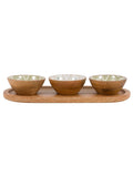 Gallery Home natural motif mango wood nibble bowl (British brand)