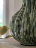 Gallery Home green glazed wavy vase 41cm, UK version