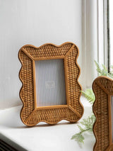Next Gallery Home Natural Scalloped Rattan Photo Frame 20cm x 25cm- Buy online at McGrocer