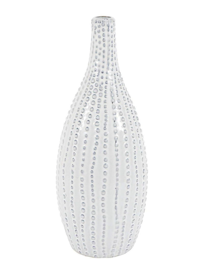 Gallery Home grey tall ceramic beaded vase (British brand)