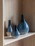 Gallery Home blue reactive style vase 25cm - British product