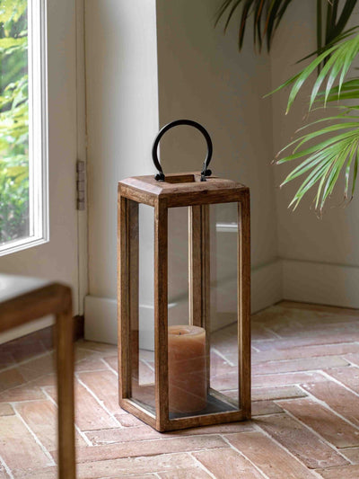 Next Gallery Home Brown Mango Wood Manor Large Lantern- Buy online at McGrocer