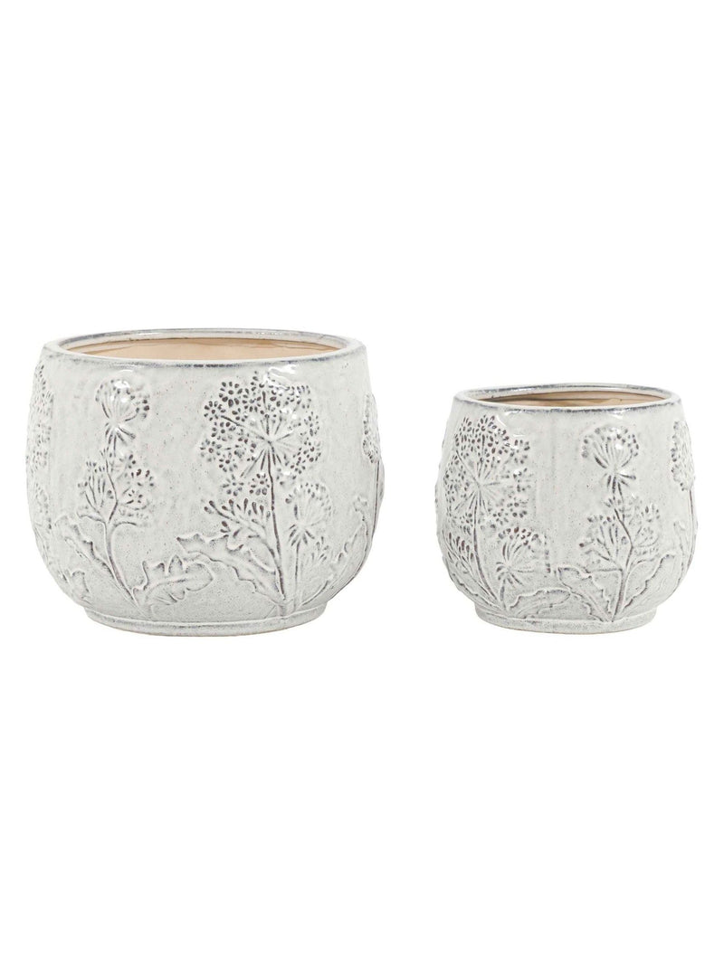 Gallery Home grey stoneware meadow planter (British brand)