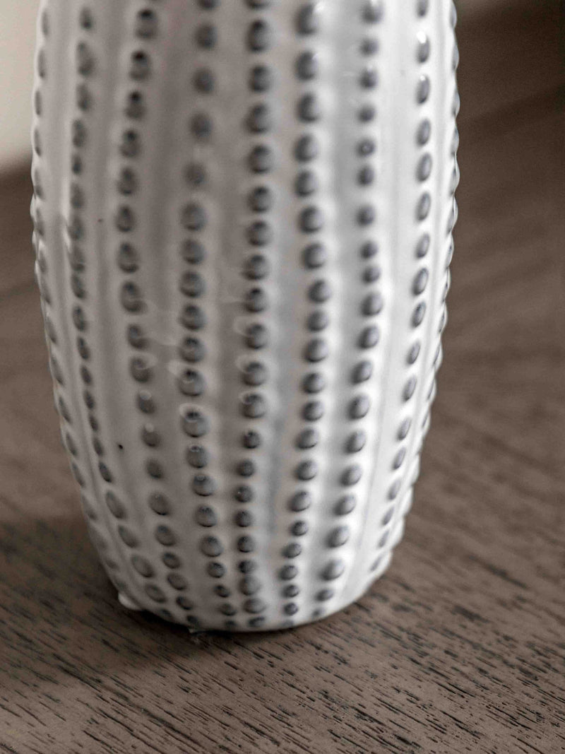 Gallery Home grey ceramic beaded vase (British brand)