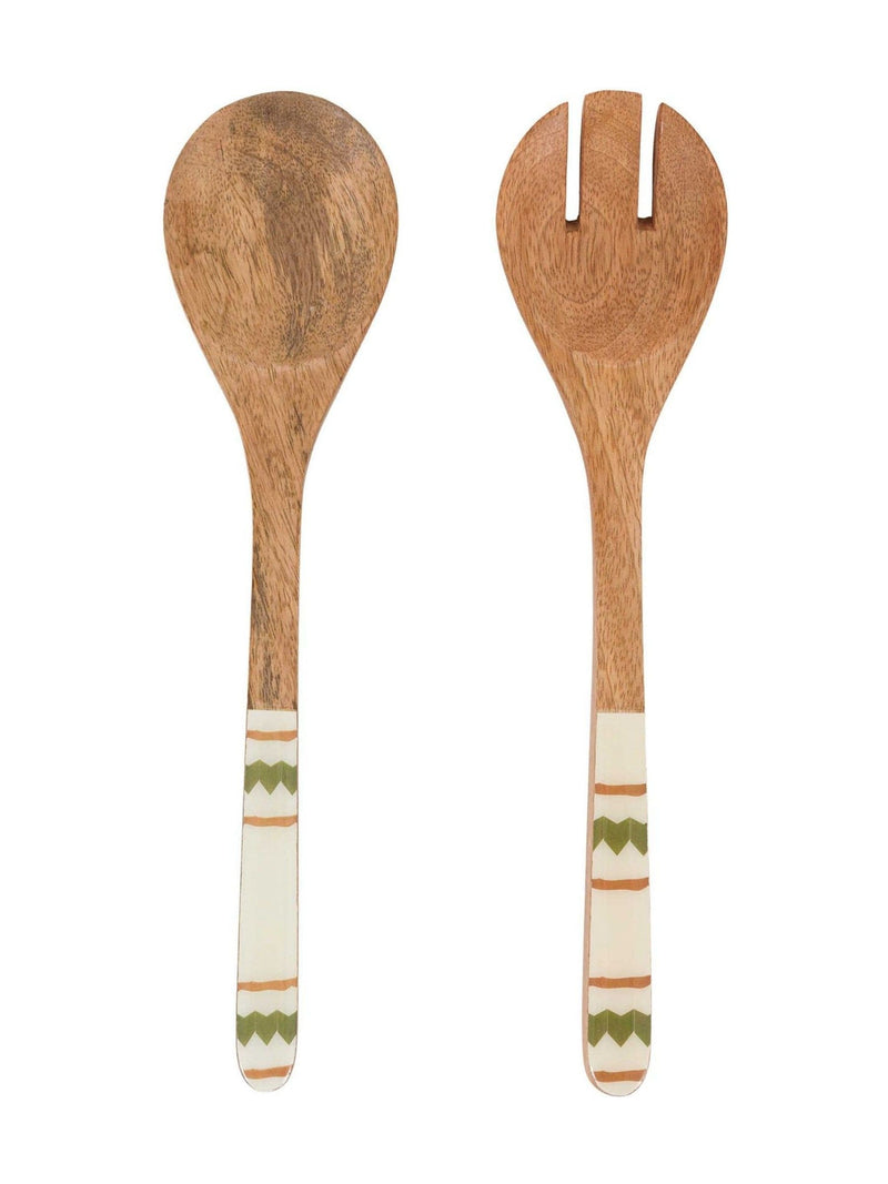 Gallery Home natural mango wood salad servers, imported from the UK