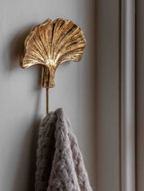 Next Gallery Home Gold Ginkgo Leaf Wall Hook- Buy online at McGrocer