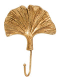 Gallery Home gold ginkgo leaf wall hook (British brand)