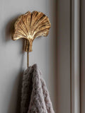 Gallery Home gold ginkgo leaf wall hook (British brand)