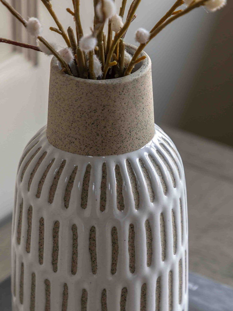 Gallery Home brown orchids in moss dot pot 61cm high - British product