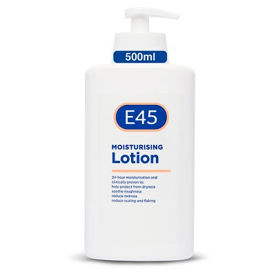 E45 moisturising lotion for dry skin 500ml, UK version