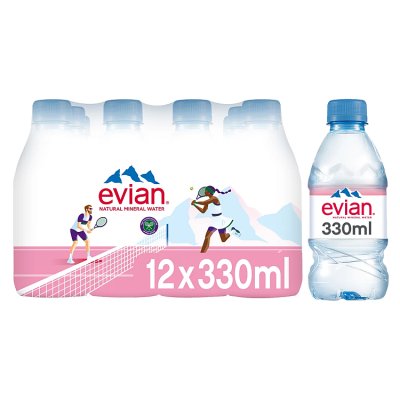 Evian still mineral water multipack 12x330ml, imported from the UK