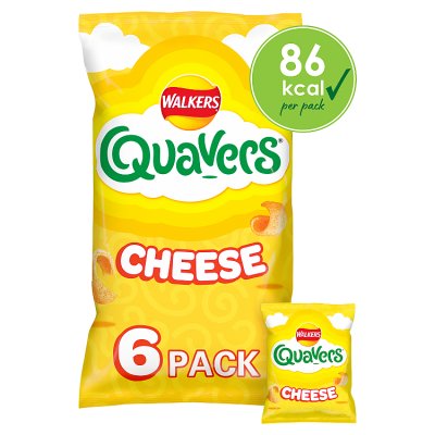 Walkers Quavers cheese crisps multipack 6x16g, UK version