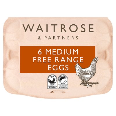 Waitrose British Blacktail free-range medium eggs, imported from the UK