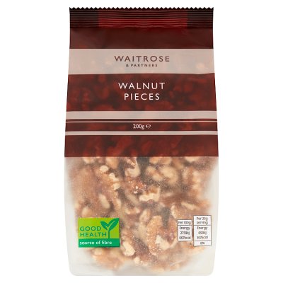 Waitrose walnut pieces 200g in a bag (British brand)