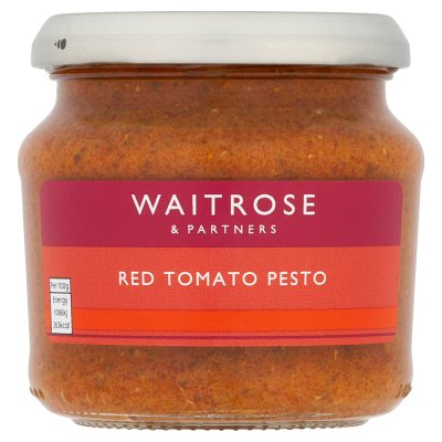 Waitrose red tomato pesto with basil 190g (British brand)