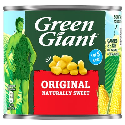 Green Giant sweetcorn in a 340g can - British product