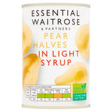Waitrose pear halves in light syrup 410g - British product