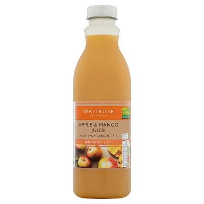 Waitrose pressed apple and mango juice 1 litre (British brand)