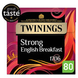 Twinings Strong English Breakfast tea 80 teabags, UK version