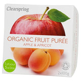 Clearspring organic apple and apricot purée 2x100g - British product