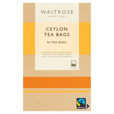 Waitrose Ceylon tea bags 125g pack (British brand)