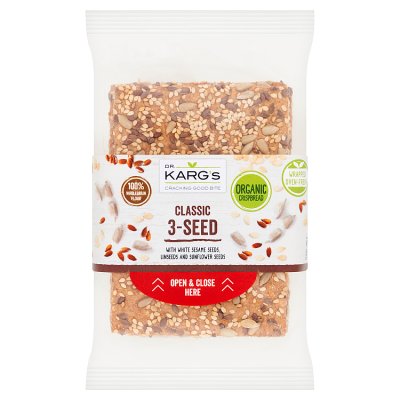 Dr. Karg organic 3-seed crispbread 200g (British brand)
