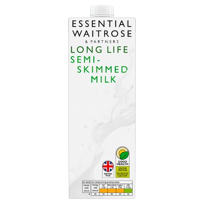 Waitrose long life semi-skimmed milk 1 litre (British brand)