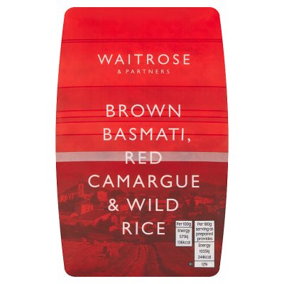 Waitrose brown basmati red Camargue wild rice 500g, imported from the UK