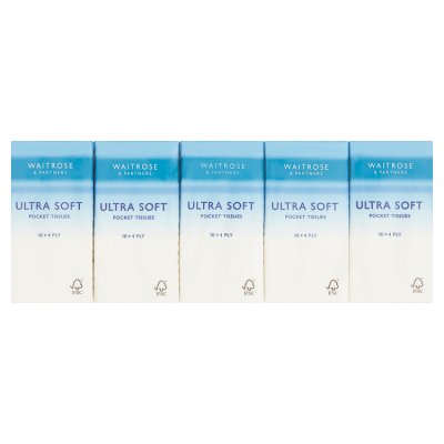 Waitrose soft pocket tissues, imported from the UK