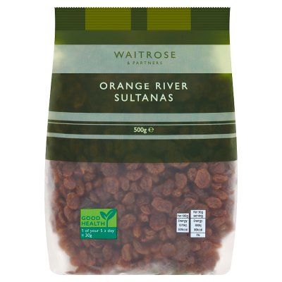 Waitrose sultanas dried fruit 500g (British brand)