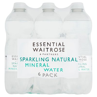 Essential sparkling natural mineral water 6x500ml, imported from the UK