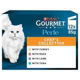 Gourmet Perle wet cat food in gravy 12x85g, imported from the UK