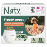 Naty FreeMovers nappy pants size 6 (16+kg) 18s, UK version