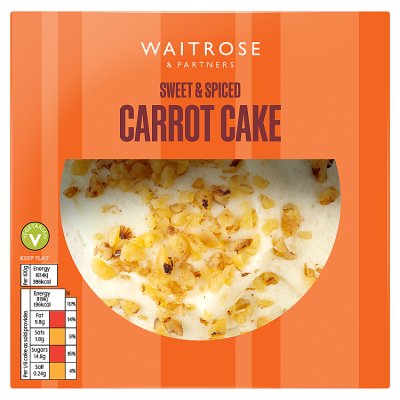 Waitrose carrot cake with cream cheese frosting, imported from the UK