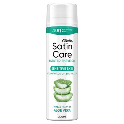 Gillette Satin Care shave gel sensitive 200ml - British product