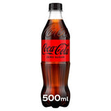 Coca-Cola soft drink zero sugar 500ml bottle, UK version