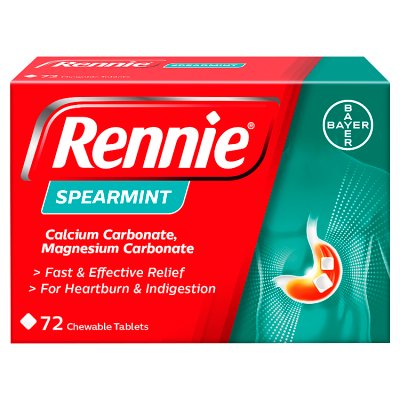 Rennie Spearmint antacid tablets 72s, UK version