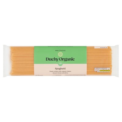 Duchy Organic spaghetti 500g made with durum wheat semolina (British brand)