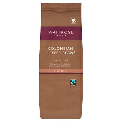 Waitrose Colombian coffee beans 454g - British product