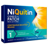 NiQuitin Clear nicotine patches Step 1 21mg 7 patches, UK version