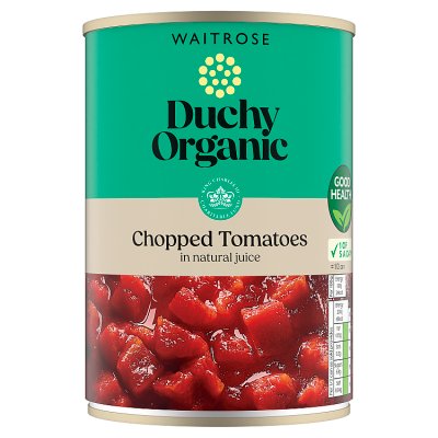 Duchy Organic chopped tomatoes in juice 400g - British product