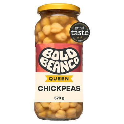 Bold Bean Co Queen Chickpeas 570g jar (British brand)