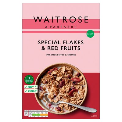 Waitrose Special Flakes red fruits cereal 375g (British brand)