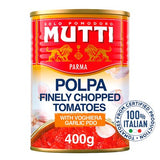 Mutti garlic polpa with chopped tomatoes 400g - British product
