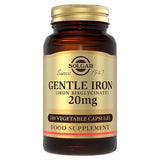 Solgar Gentle Iron vegan supplement 20mg 60 capsules - British product