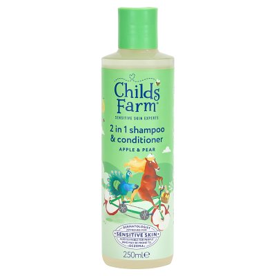 Childs Farm apple pear 2-in-1 shampoo 250ml, imported from the UK